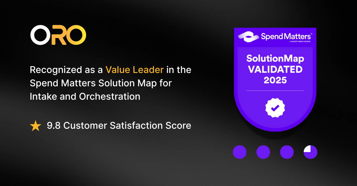 ORO as Spend Matters value Leader